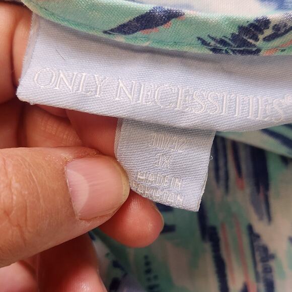 Only Necessities Dress Lounger Womens 3X 30/32 Blue Sleeveless Pockets - Picture 8 of 8